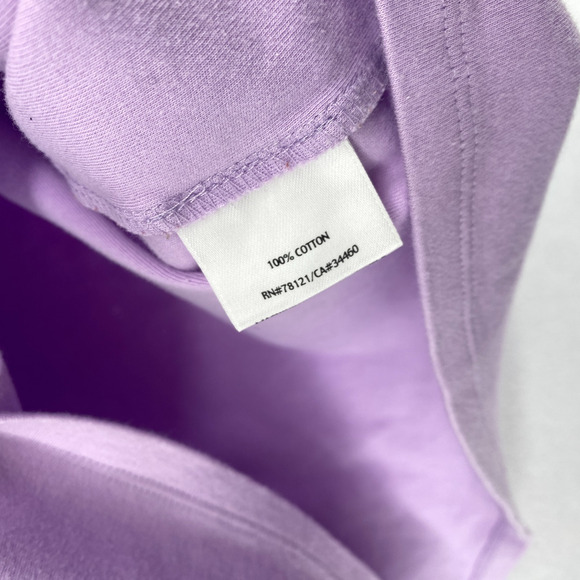 EILEEN FISHER Top L Cotton Interlock Jersey Round Neck 3/4 Sleeve Basic Purple - Picture 7 of 11